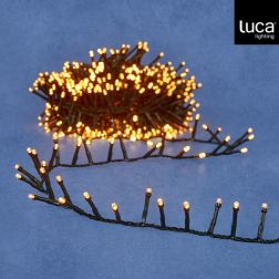 Luca Lighting Snake LED f&eacute;nyf&uuml;z&eacute;r, klasszikus feh&eacute;r f&eacute;nnyel, 700 LED, 14 m, fekete k&aacute;bellel