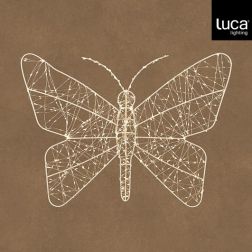 Függeszthető pillangó fénydekoráció, 600 melegfehér LED, hossz: 60; szélesség: 3; magasság: 43 cm