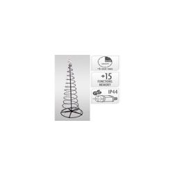 LED-es spirál dekorfa vízesés fénnyel, 640 LED, 180 cm