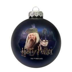 Kék üveg karácsonyfadísz, Harry Potter – Albus Dumbledore, 8 cm