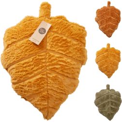 Textil levél alakú díszpárna, több színben