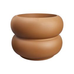 Elho Amber roll alacsony műanyag kaspó karamell színben 60 cm