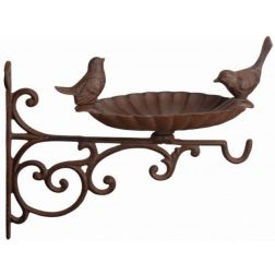 Esschert Design fali szürke fém madáretető konzol 29x22x23 cm
