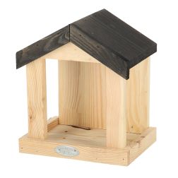 Esschert Design fali fekete fa madáretető 19,9x15,1x23,1 cm, fekete tetővel