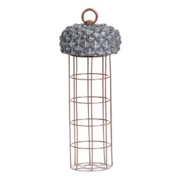 Esschert Design fekete fém faggyúgolyó-tartó madáretető 10,2x10,2x27,4 cm