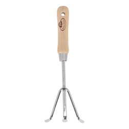 Rozsdamentes acél gyomláló, fa nyéllel, 33 cm