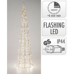 Arany kúpos LED-fenyő, 400 LED, 20 × 20 × 80 cm