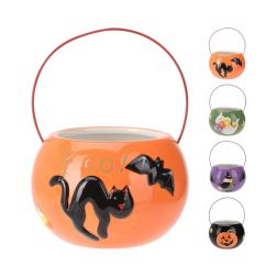 Halloween mécsestartó, több változatban 10 cm
