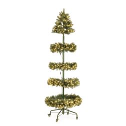 Dekorációs bemutatófenyő, 4 szinttel, 1158 ágvéggel, 210 cm magas