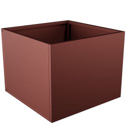 Nívó Cubo virágláda L, Rozsdavörös színben 70x70x55 cm