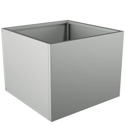 Nívó Cubo virágláda L, Fehéralumínium színben 70x70x55 cm