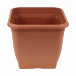 Műanyag négyszögletes virágcserép (sima falú) terrakotta színben, 58 cm