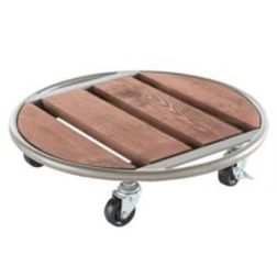Nortene flora roll metal wood görgős alátét 35 cm